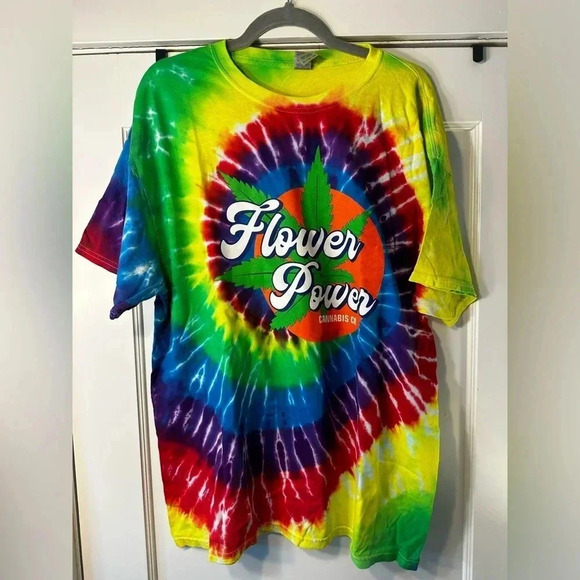 Flower Power Cannabis Co. Tie Dye Tee - NWOT - Picture 5 of 5